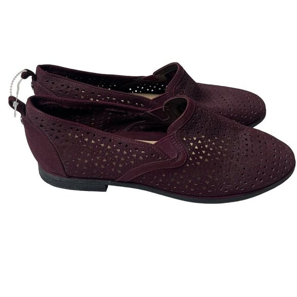 Nurture Womens Suede Slip On Flats Loafers Shoes Purple‎ Size 9.5M - Picture 1 of 8